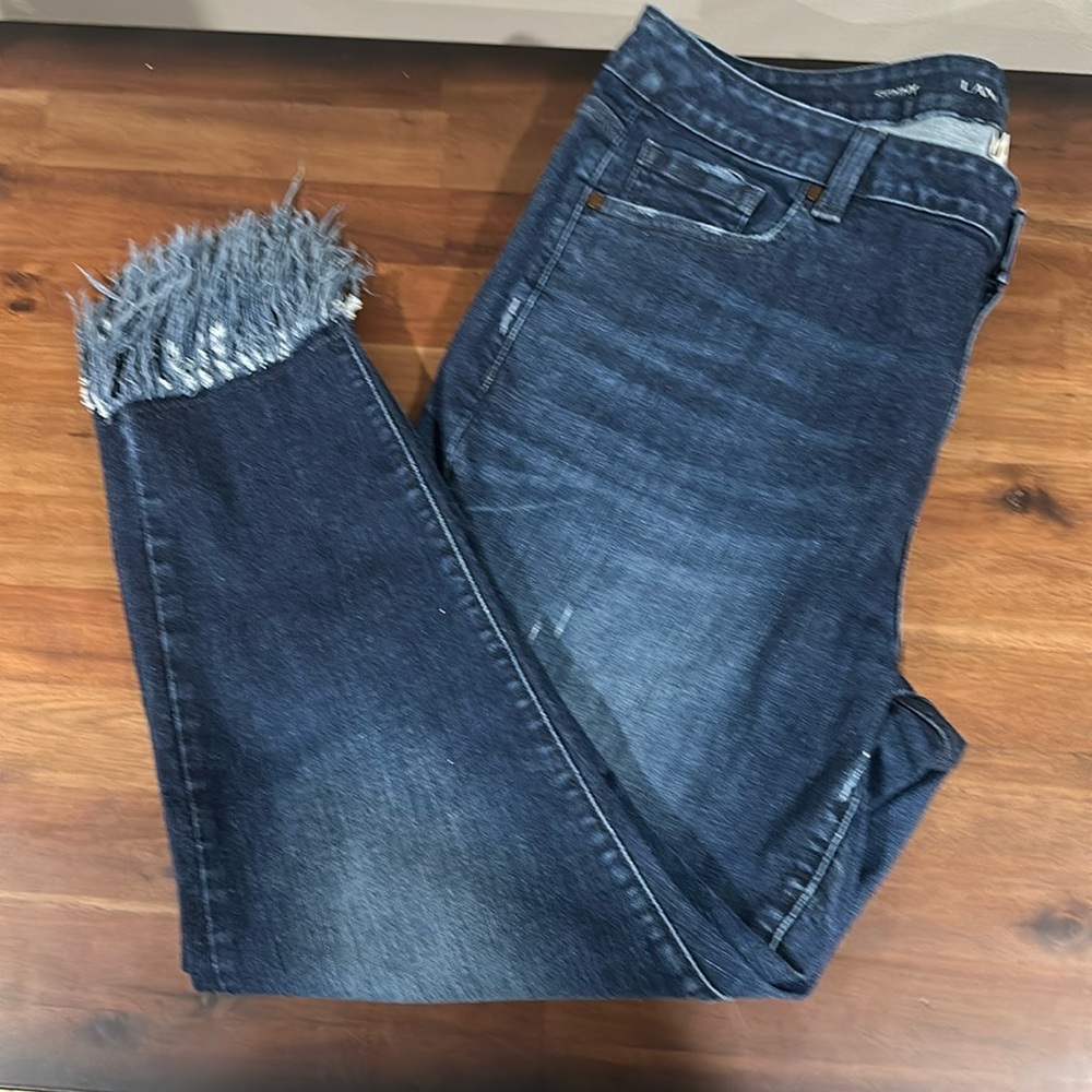 NWOT Lane Bryant firm stretch jeans with fringe hem size 20 regular